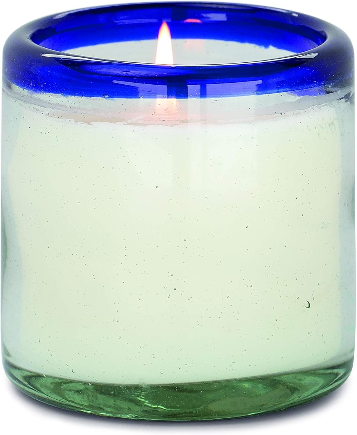 71WG8ggJnjL._AC_SL1500_.jpg Scented Candles Coastal Collection Artisan Candle in Hand-Blown Glass, 9 Ounces, Salted Blue Agave - Image 1